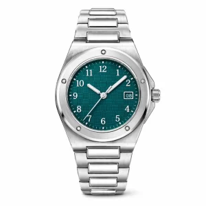 Cushion Steel Sports Watch, Waterproof Steel Band Casual Wristwatch