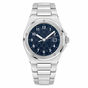 Cushion Steel Sports Watch, Waterproof Steel Band Casual Wristwatch