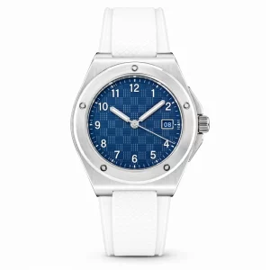 Cushion Steel Sports Watch, Waterproof Rubber Band Casual Wristwatch