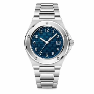 Cushion Steel Sports Watch, Waterproof Steel Band Casual Wristwatch